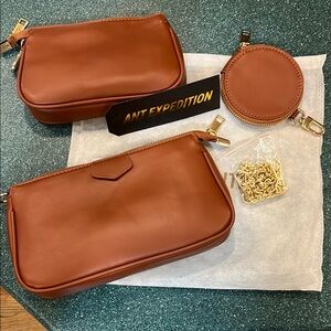 Ant Expedition Multi Pocket 3 Size Crossbody Bag Coin Purse New never used